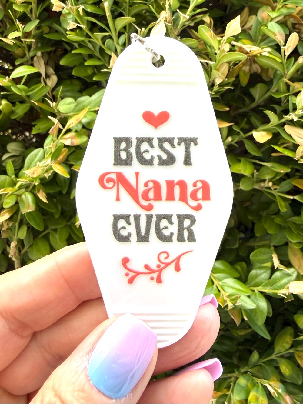 Vintage style motel key 3.5” keychain grandmother gift idea